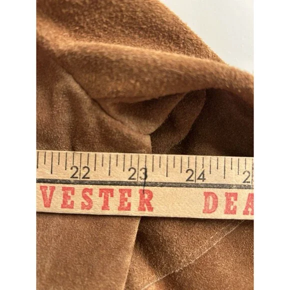 VTG Genel London Women’s Fringe Suede Leather Jacket Western Sz US 10 UK 14 - Picture 12 of 14